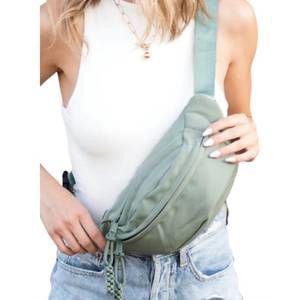 NEW AILI'S CORNER women's evie nylon belt bag in sage